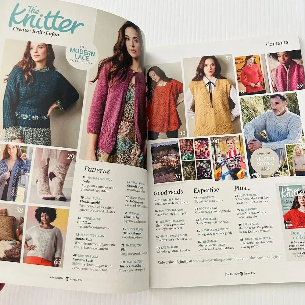 The Knitter Magazine Knitting Pattern Issue 135 Martin Storey 8 page Pullout